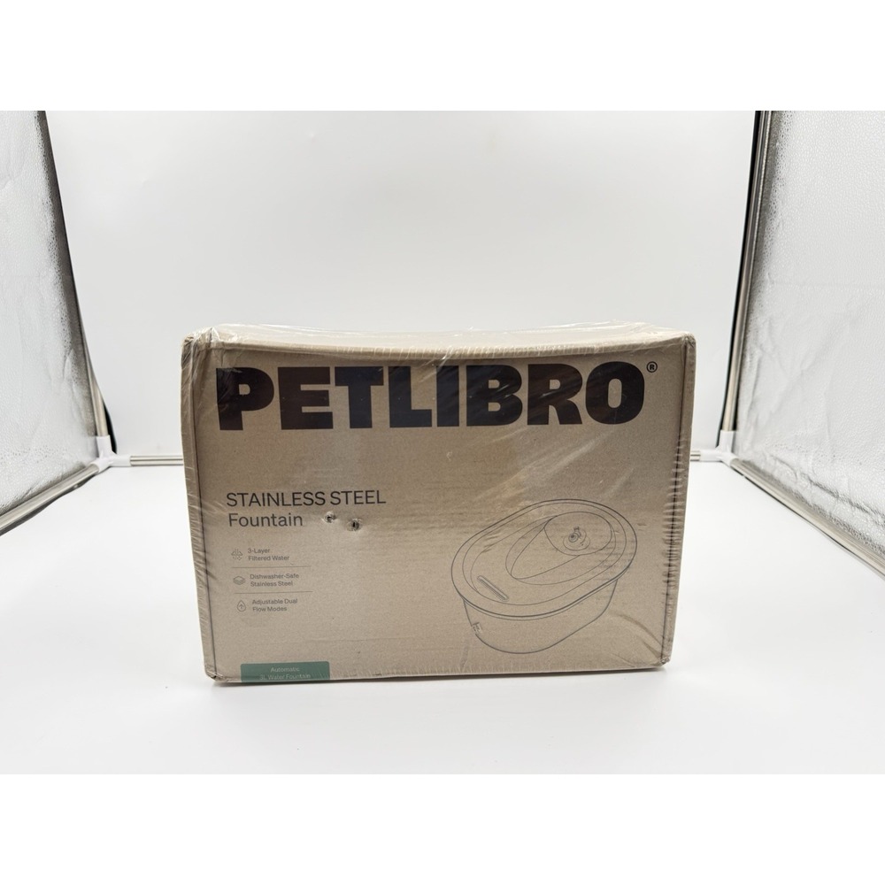 Petlibro Stainless Steel Cat Water Fountain 101oz/3L Automatic Water Dispenser